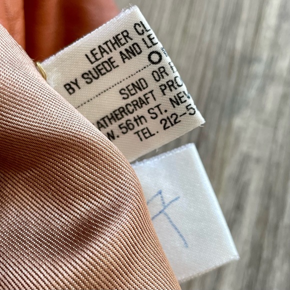 Vintage 1970s Split End Rust Orange 100% Leather Long Belted Trench Coat - Picture 15 of 17